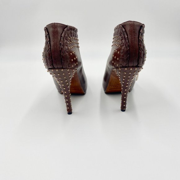 Enzo Angiolini Eayareena Brown Studded Boot size 9 - Picture 3 of 4